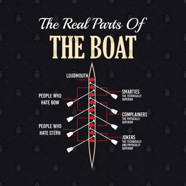 The Real Parts Of The Boat - Funny Rowing Boating Kayaking T-Shirts and Gifts by Shirtbubble